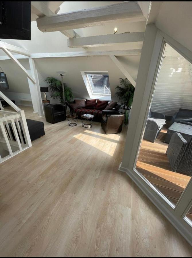 شقة دوسلدورف  في Luxury Rooftop Loft With River View 10Min To City المظهر الخارجي الصورة
